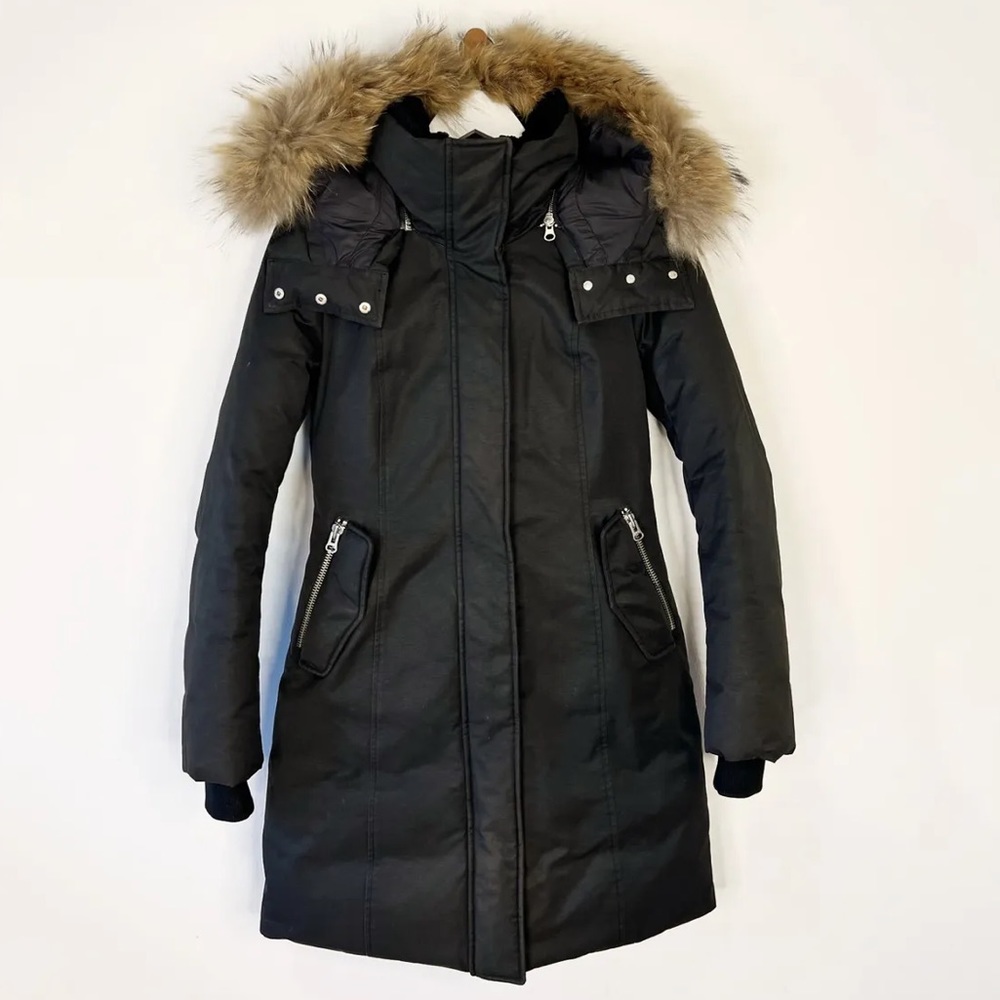 Mackage Marla Leather-Trim Down Coat. XS.